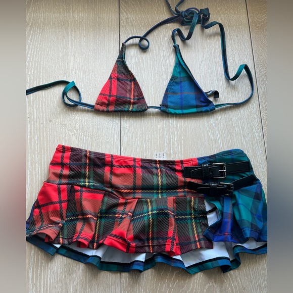 Jaded London Other - Jaded London Plaid Bikini Set